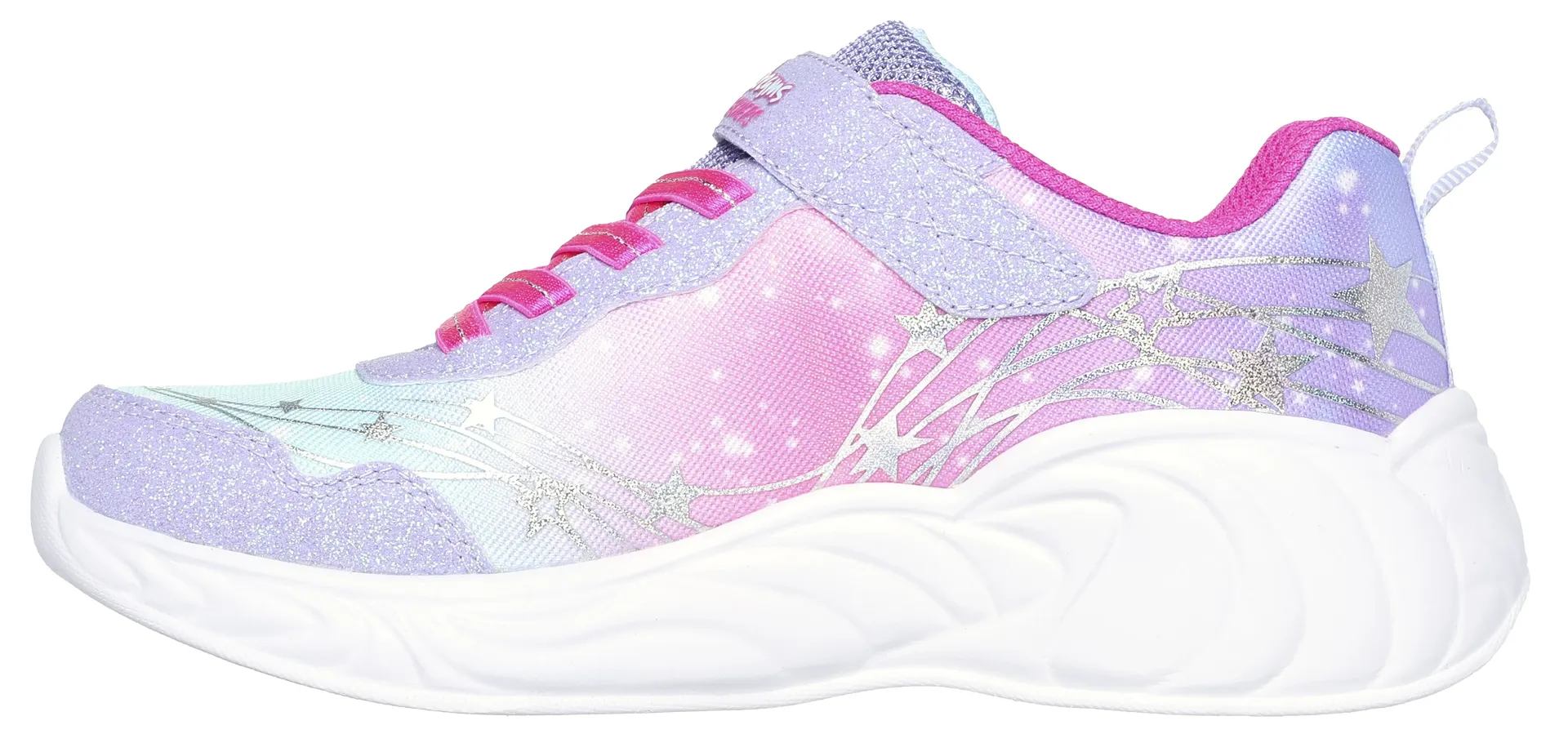 Детские кроссовки Skechers "UNICORN DREAMS", мигающая обувь, обувь на липучке, детская обувь на резинке и ремешке на липучке Skechers Kids, цвет Lavendel-Rosa Einhorn — фото 3