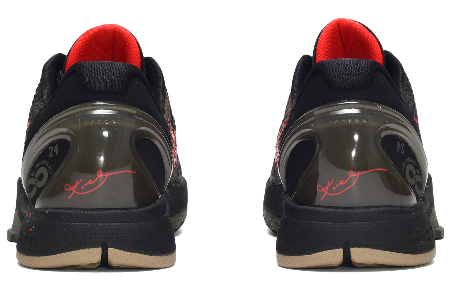 Zoom Kobe 6 CUS ID Supreme Mamba Низкие баскетбольные кроссовки Unisex Черные Красные Nike — фото 4