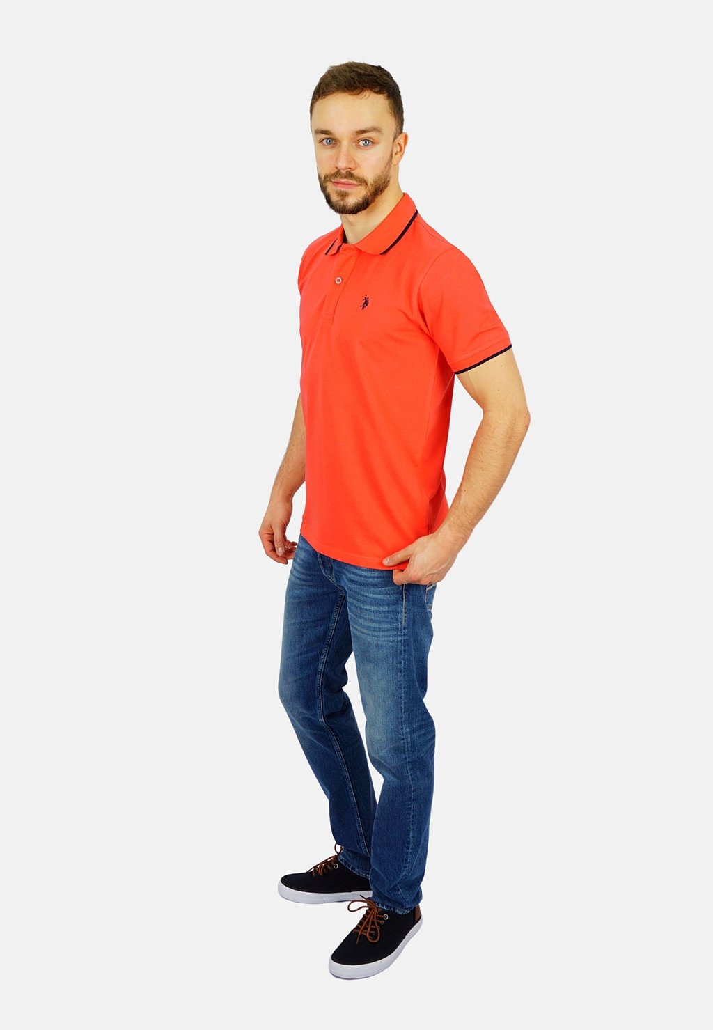 Поло SHORTSLEEVE FASHION U.S. Polo Assn., светло-красный — фото 2