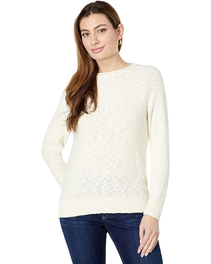 

Свитер L.L.Bean Midweight Cotton Slub Rollneck Pullover, белый