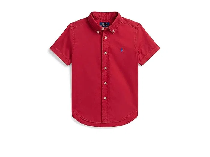 Рубашка из хлопкового твила Polo Ralph Lauren Kids, Sunrise Red