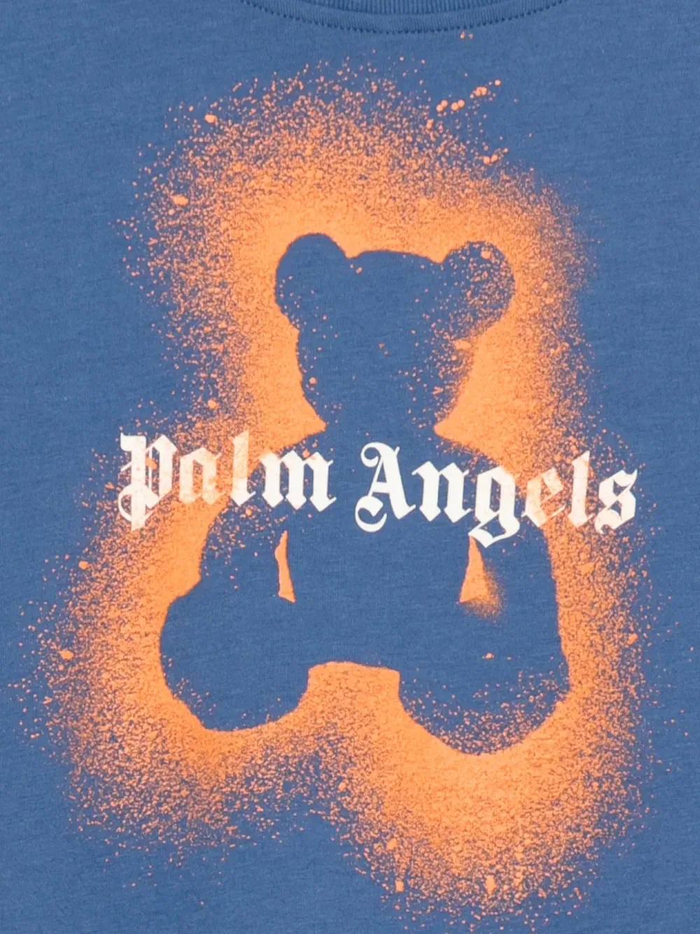 Футболка с графичным принтом Palm Angels Kids, синий — фото 3
