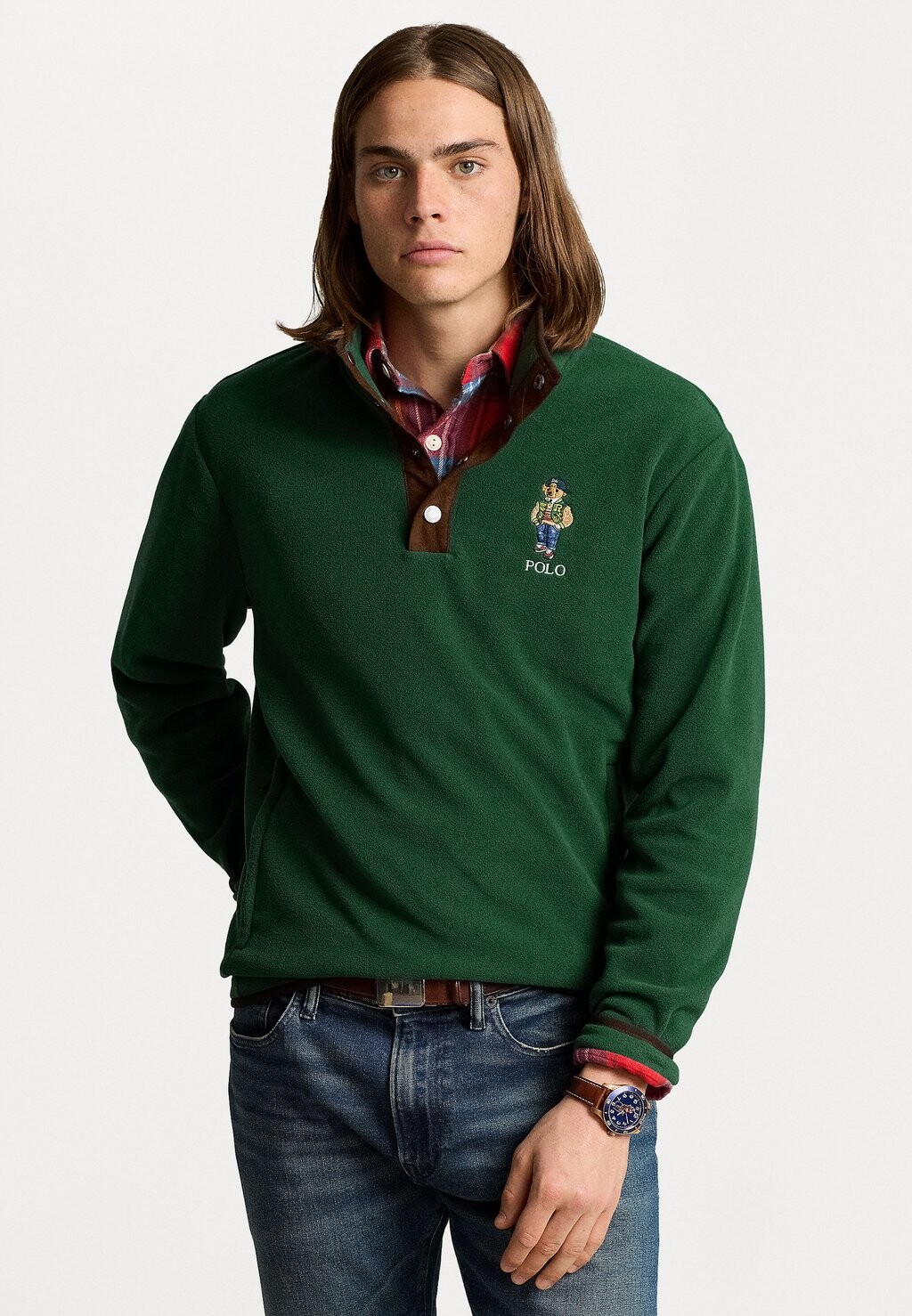 

Флисовый свитер POLO BEAR BRUSHED FLEECE PULLOVER Ralph Lauren, темно-зеленый