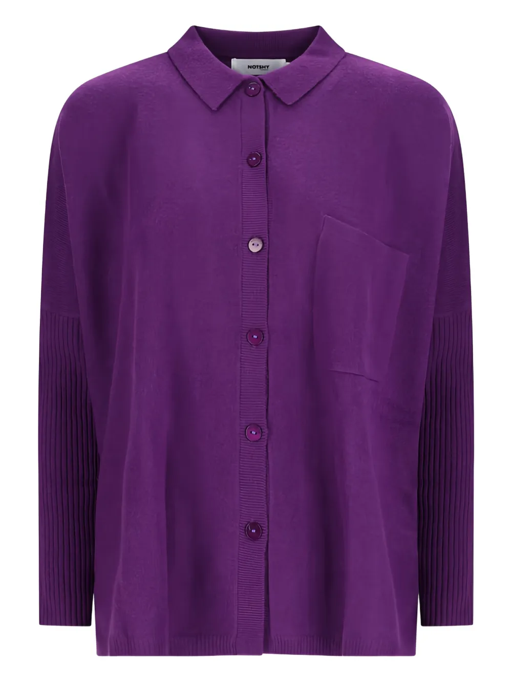 

Ребристый джемпер Andrea с карманом Notshy, фиолетовый