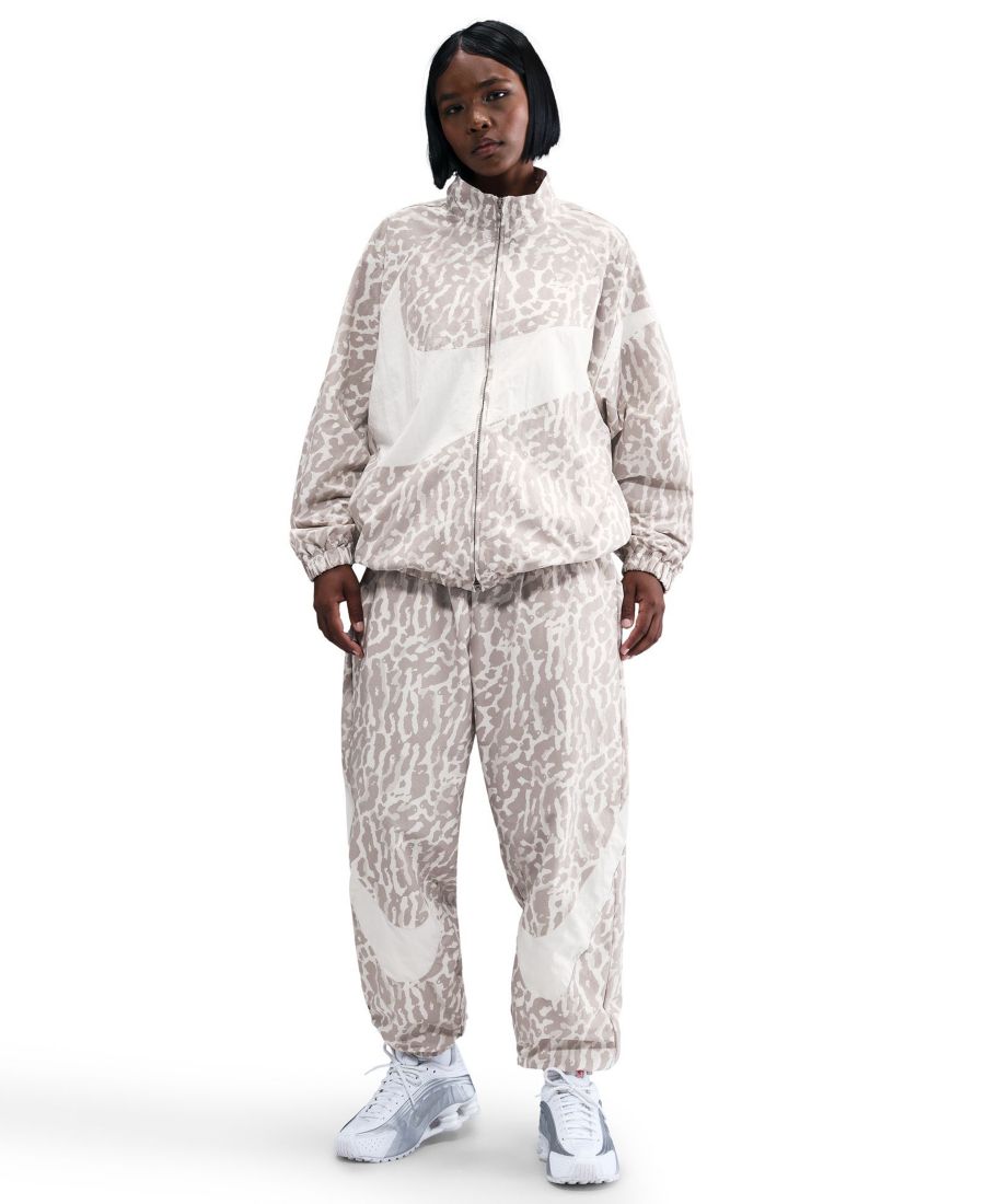 

Женские спортивные брюки с принтом и средней посадкой Nike, College Gray/Sail