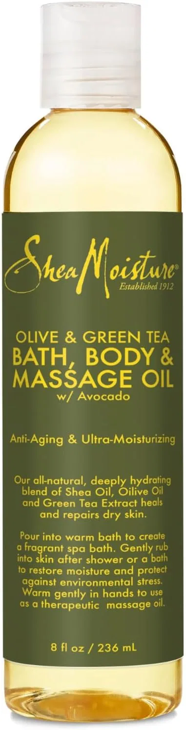 Масло для ванны, тела и массажа Olive & Green Tea Shea Moisture, 8 fl oz