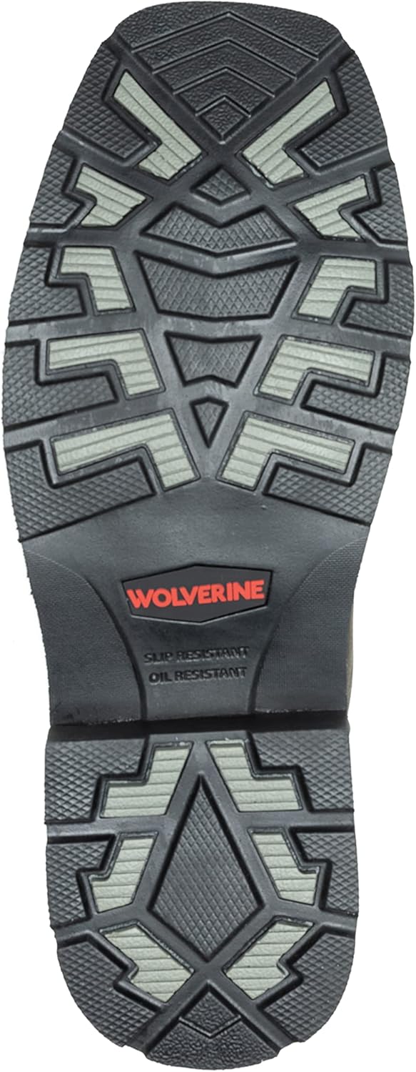 Мужские ботинки Wolverine Rancher с стальным носком, 25 см, черный/коричневый/темно-коричневый — фото 4
