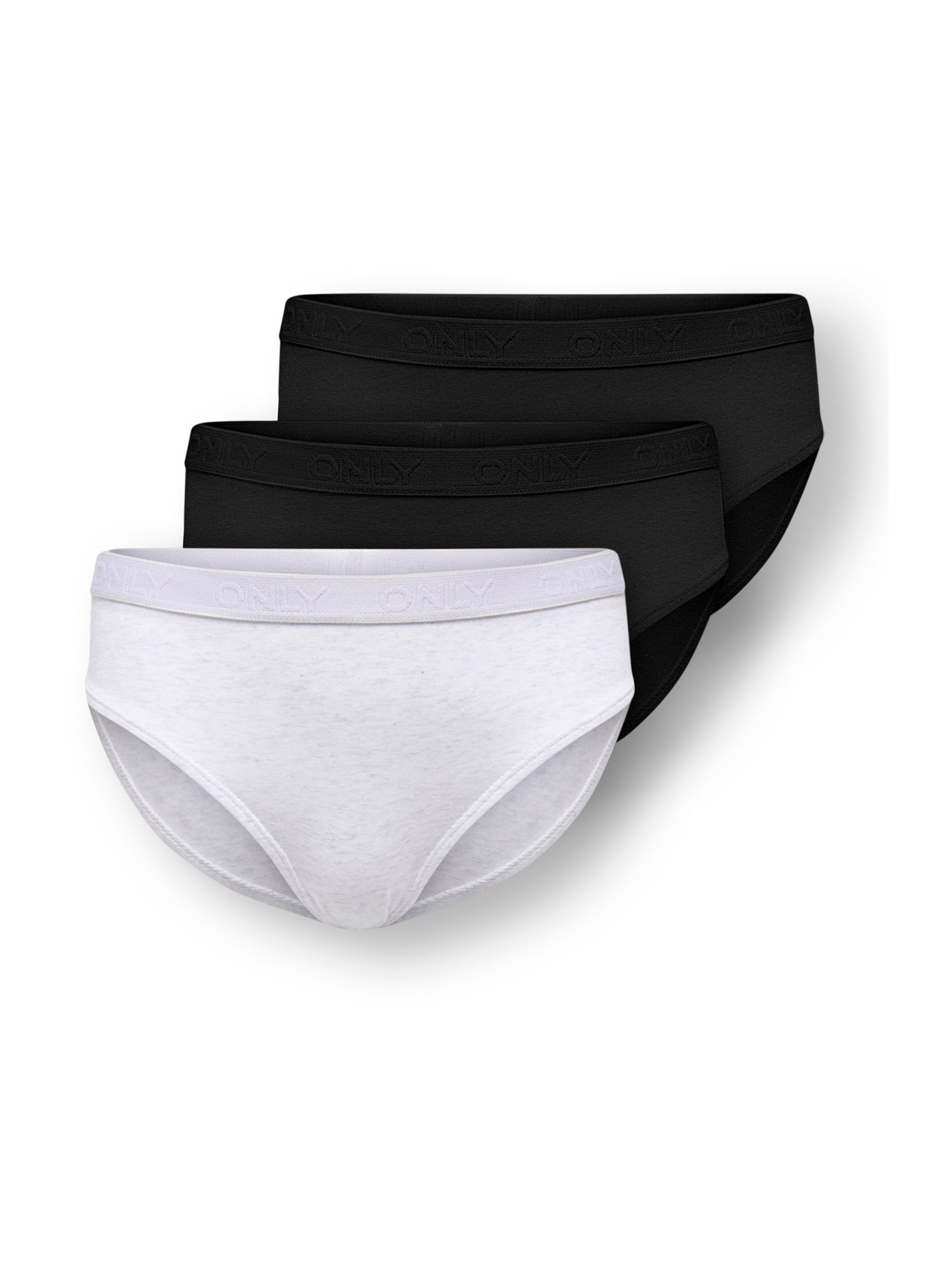 

ONLY GIRLS Трусы 'KOGLOLA' в светло-сером и черном цвете