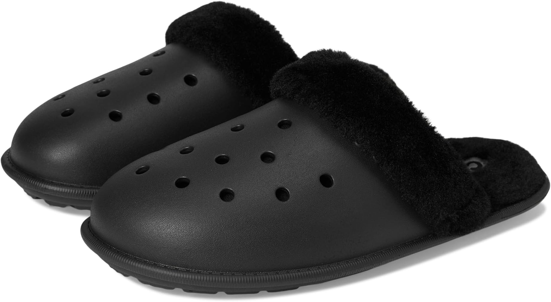 Тапочки Crocs Classic Fuzz Scuff Slippers, черный