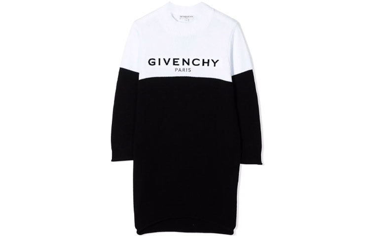 

Платье GIVENCHY с длинными рукавами, черное, белое, детское