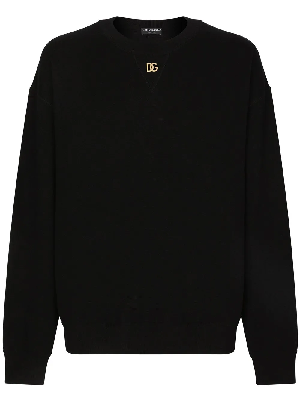 

Кашемировый джемпер с логотипом DG DOLCE & GABBANA, черный