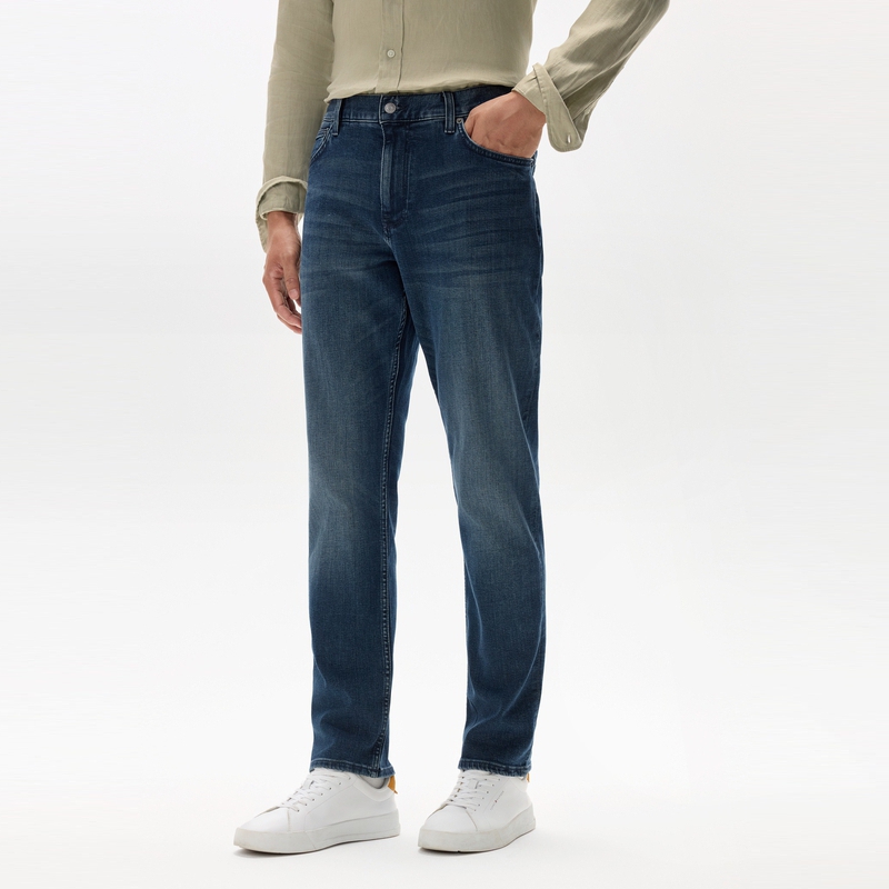 Tommy Hilfiger Джинсы мужские деним темно-синие — фото 4