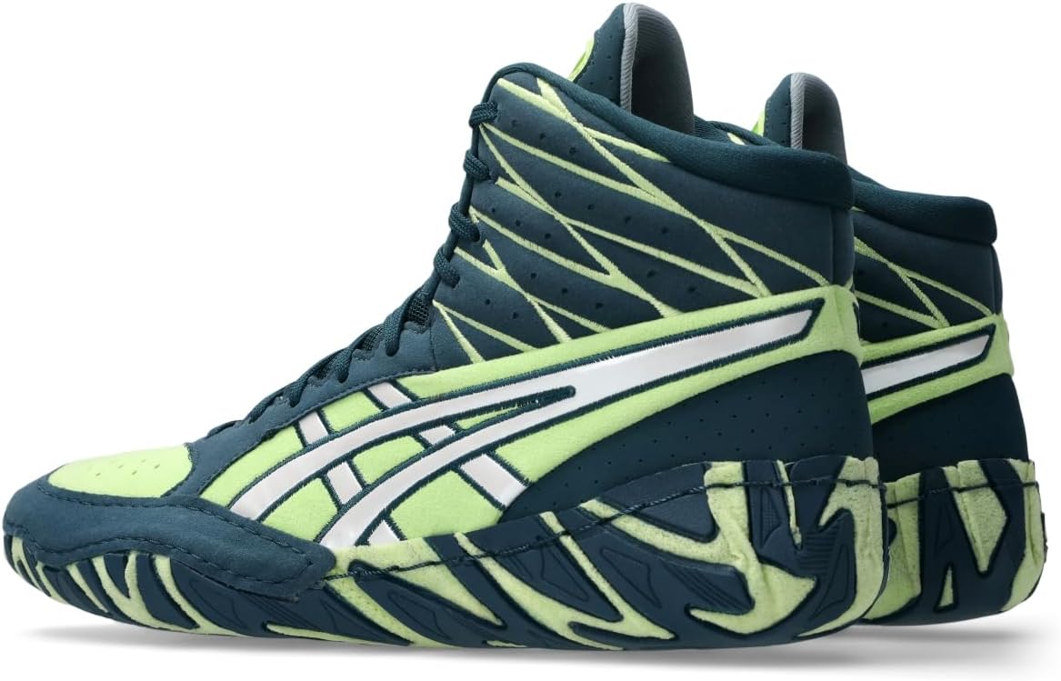 Мужские борцовские кроссовки ASICS Aggressor 6, зеленый/бирюзовый — фото 3