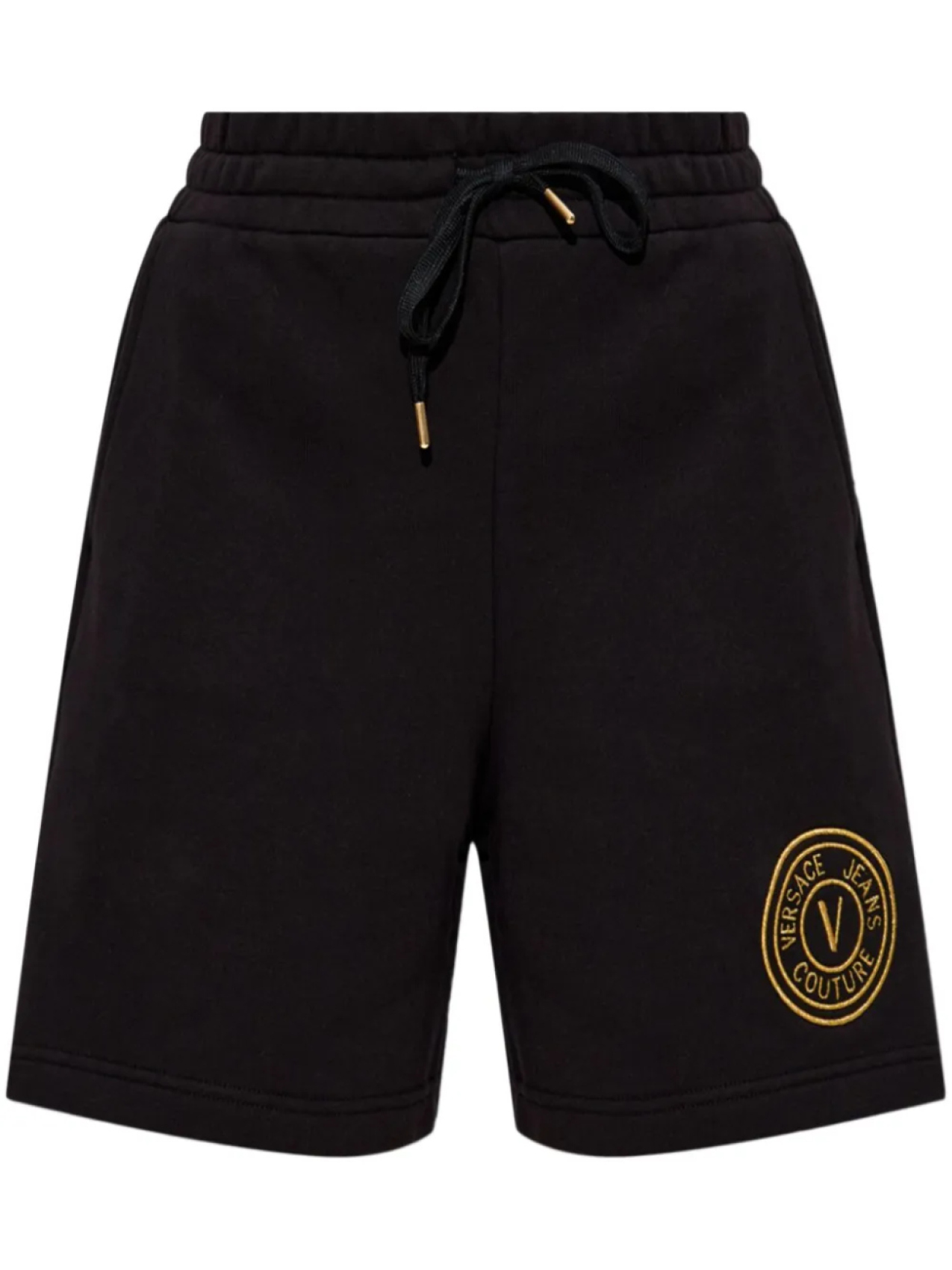 

Шорты с вышитым логотипом Versace Jeans Couture, черный