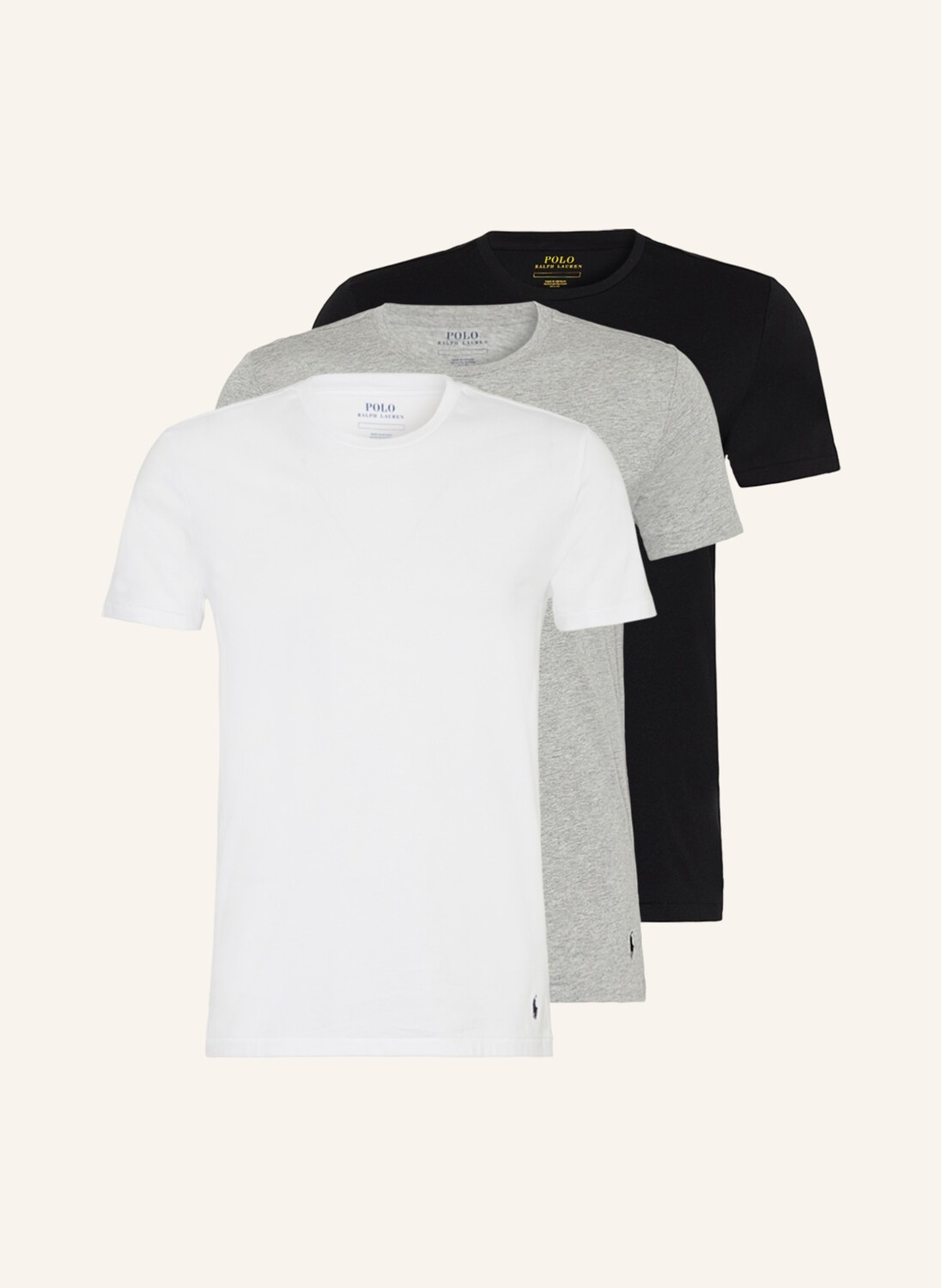 

3 пачки футболок Polo Ralph Lauren, черный