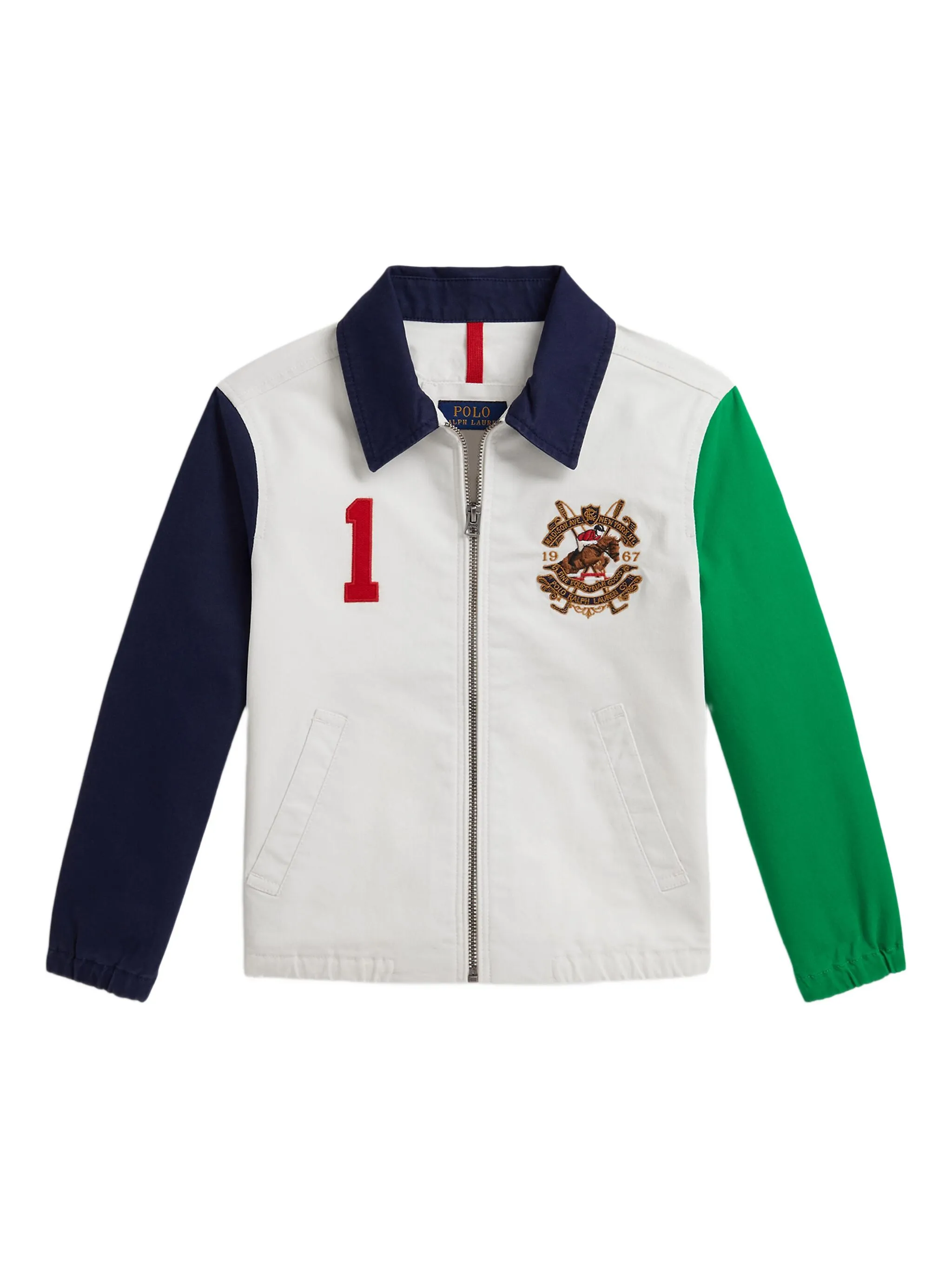 

Куртка The Bayport на молнии с аппликацией Polo Ralph Lauren Kids, белый