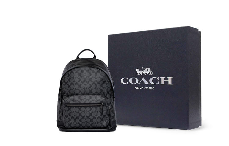 

COACH Вест рюкзак из фирменного полотна черный
