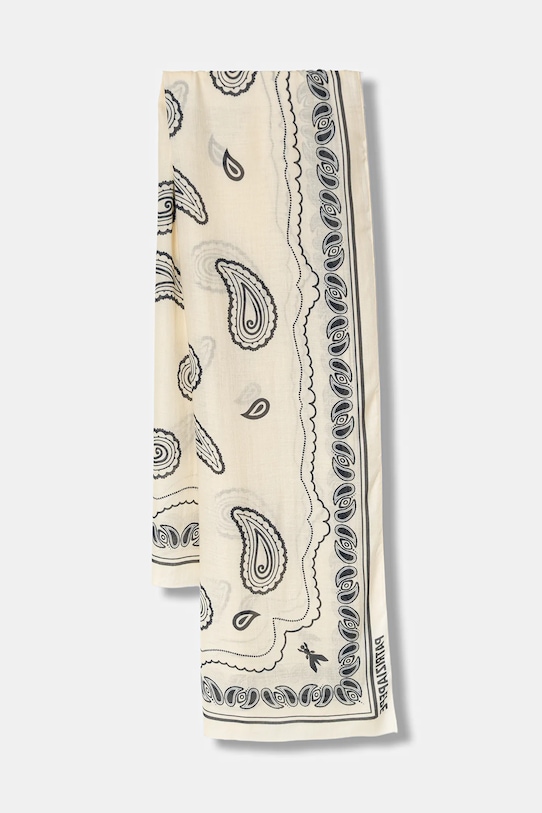 

Шарф с шелком Patrizia Pepe, бежевый