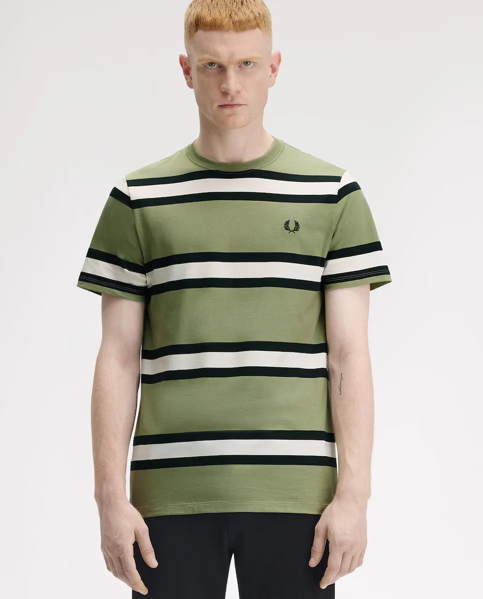 

Мужская футболка с коротким рукавом и круглым вырезом Fred Perry, цвет Kaki