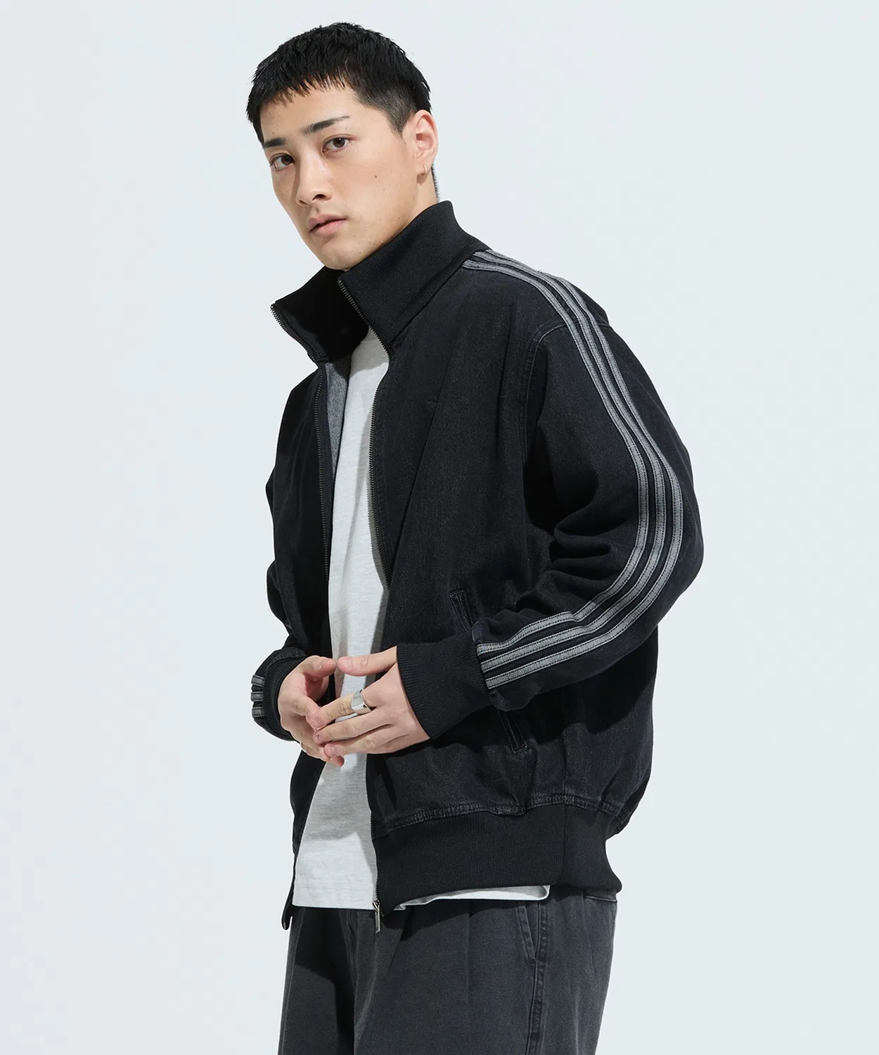 Трек-топ джинсовый Firebird adidas Originals — фото 3