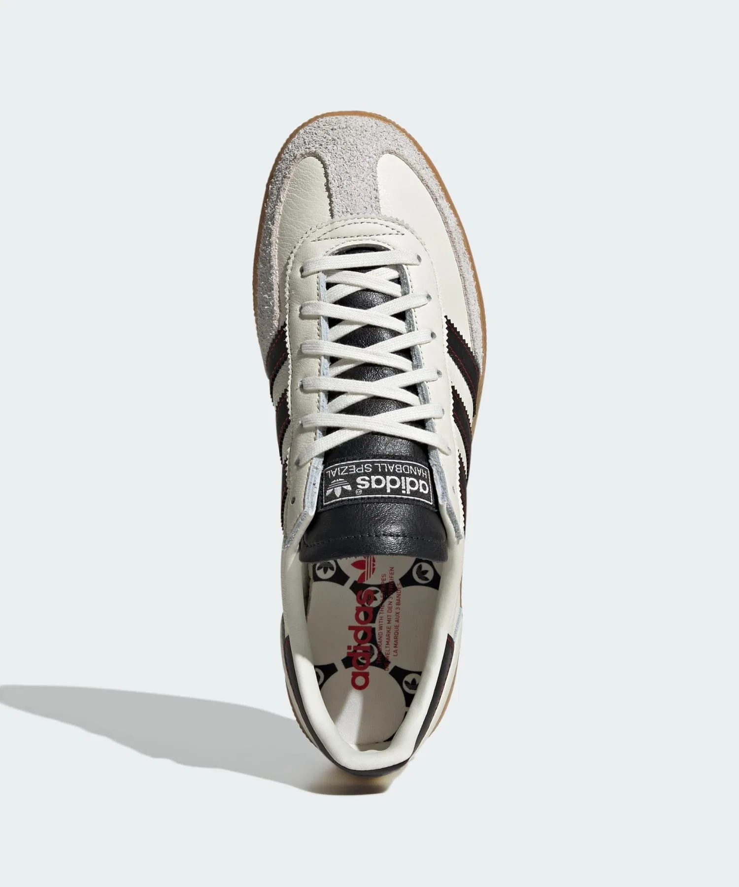 Унисекс кроссовки из натуральной кожи Handball Spezial adidas Originals белые — фото 2