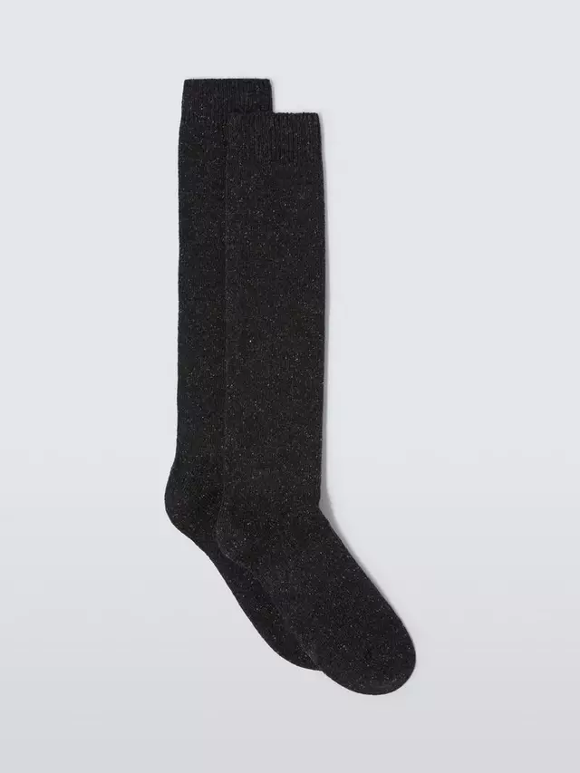 

Носки John Lewis Wool Silk Blend Knee High, цвет charcoal