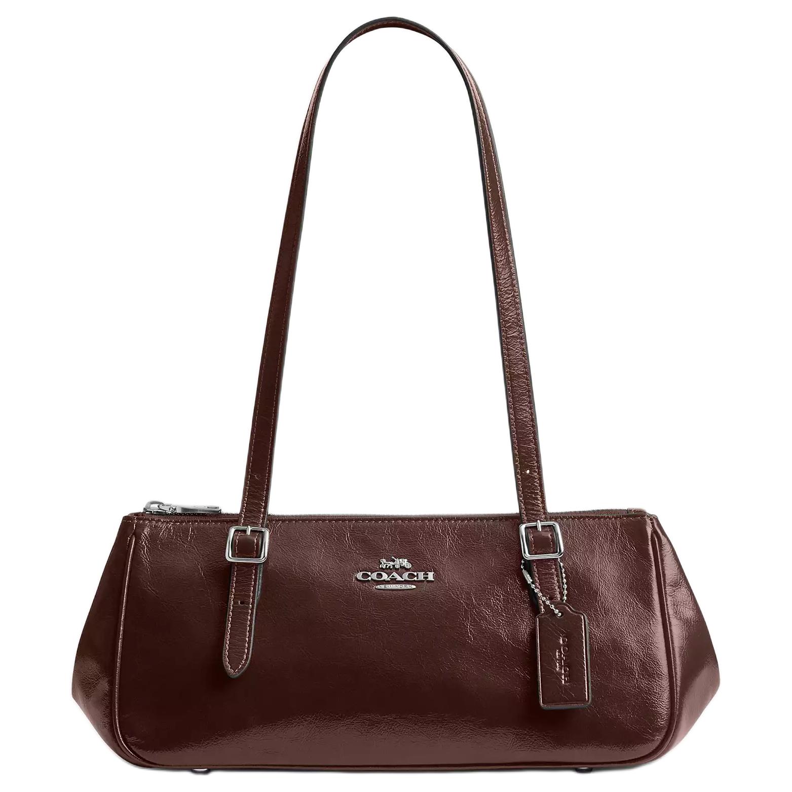 

COACH Кожаная подмышечная наплечная сумка большая женская кленовая