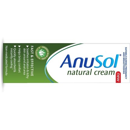 Крем для лица Anusol — Натуральный . от геморроя и зуда успокаивает и снимает зуд — подходит веганам, 30 г — фото 2