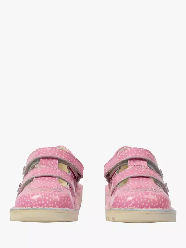 Детские розовые кроссовки Strawberry Kick с Т-образным ремешком Kickers — фото 4