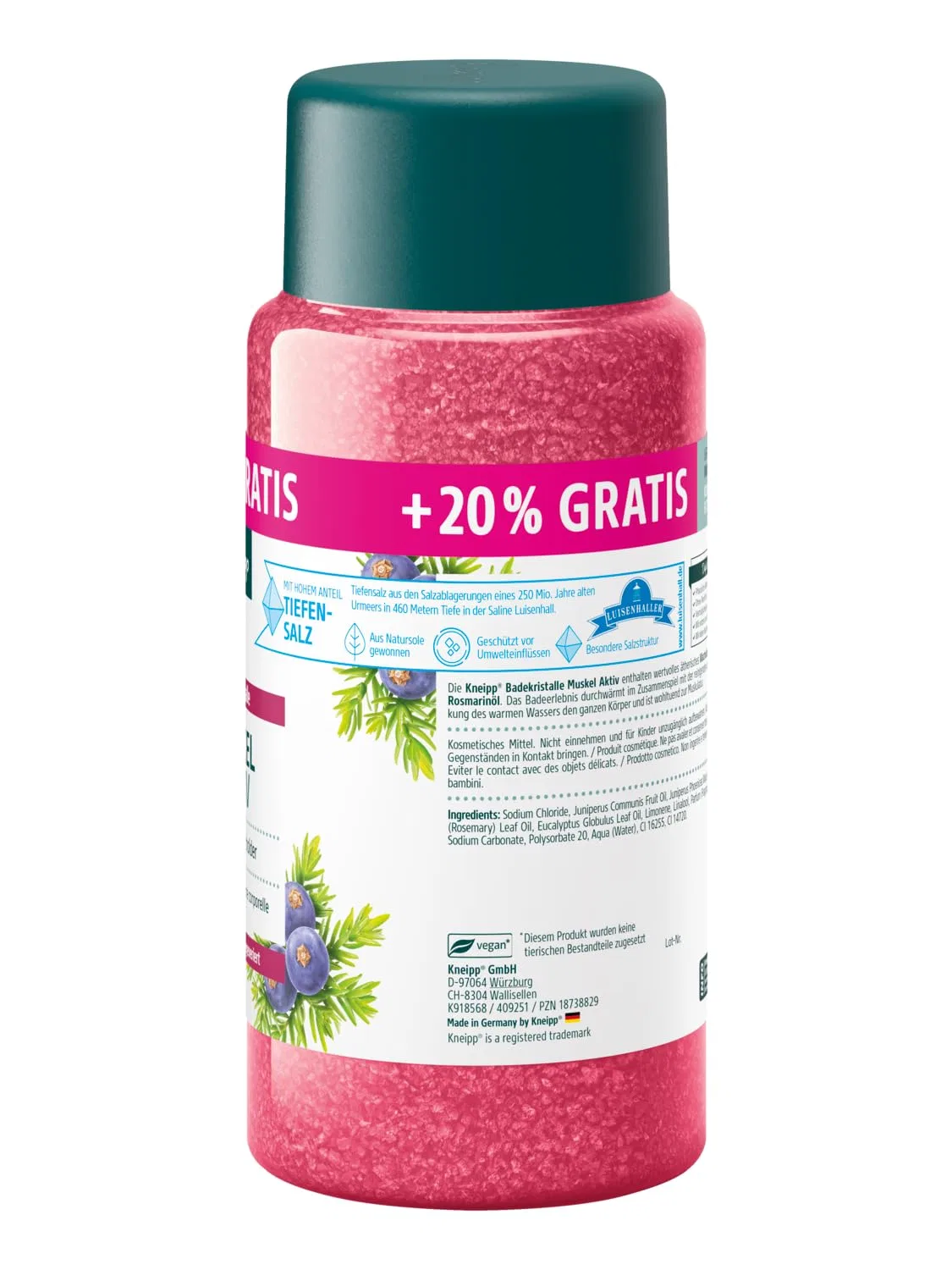 Кристаллы для ванны «Muscle Active» с можжевельником и эвкалиптом от Kneipp, 720 г Kneipp, Multicoloured — фото 3