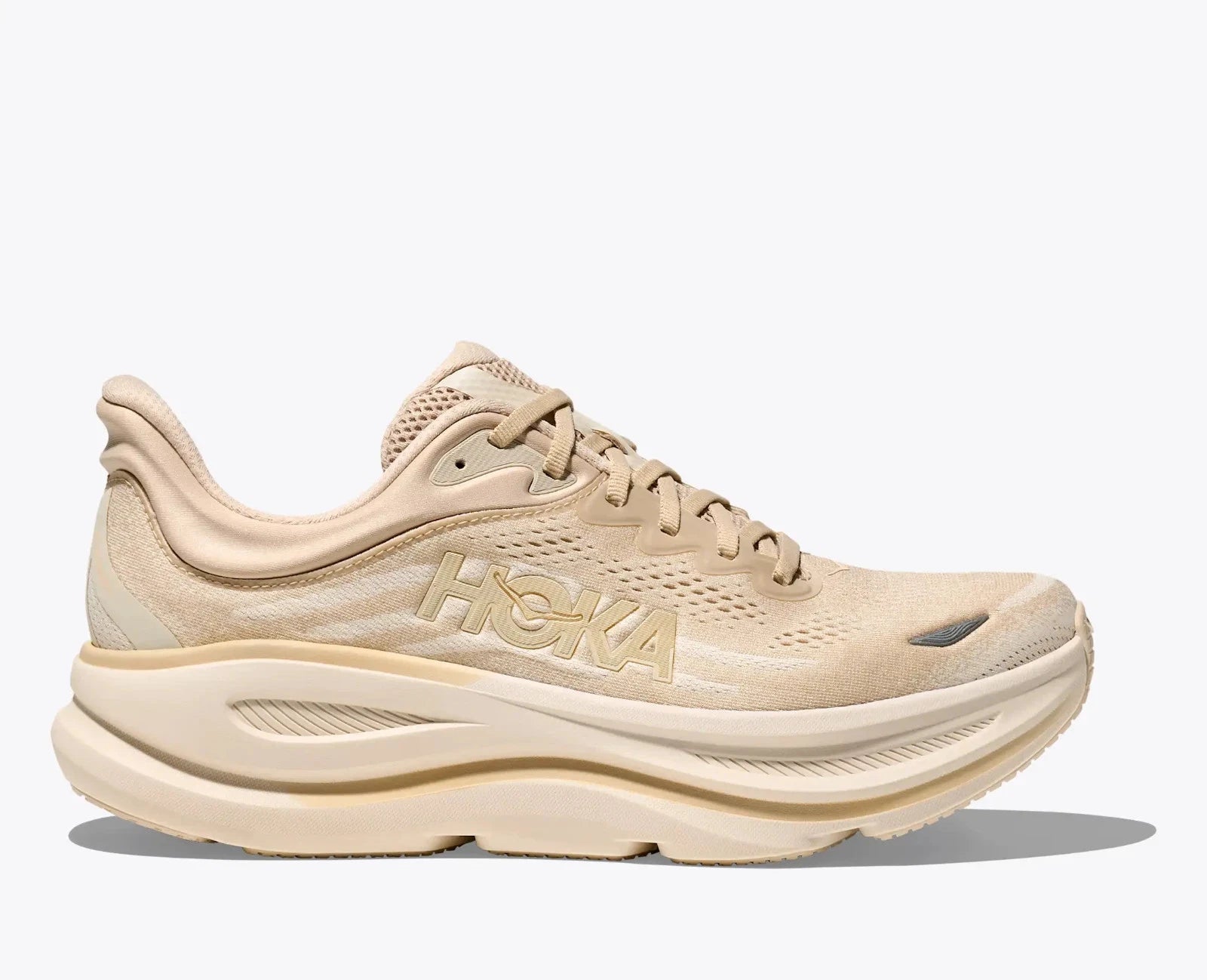 Кроссовки Hoka One One Rincon 4 1155130-BBLC, мужские, черные, со шнуровкой, для бега по шоссе Hoka, бежевый — фото 2