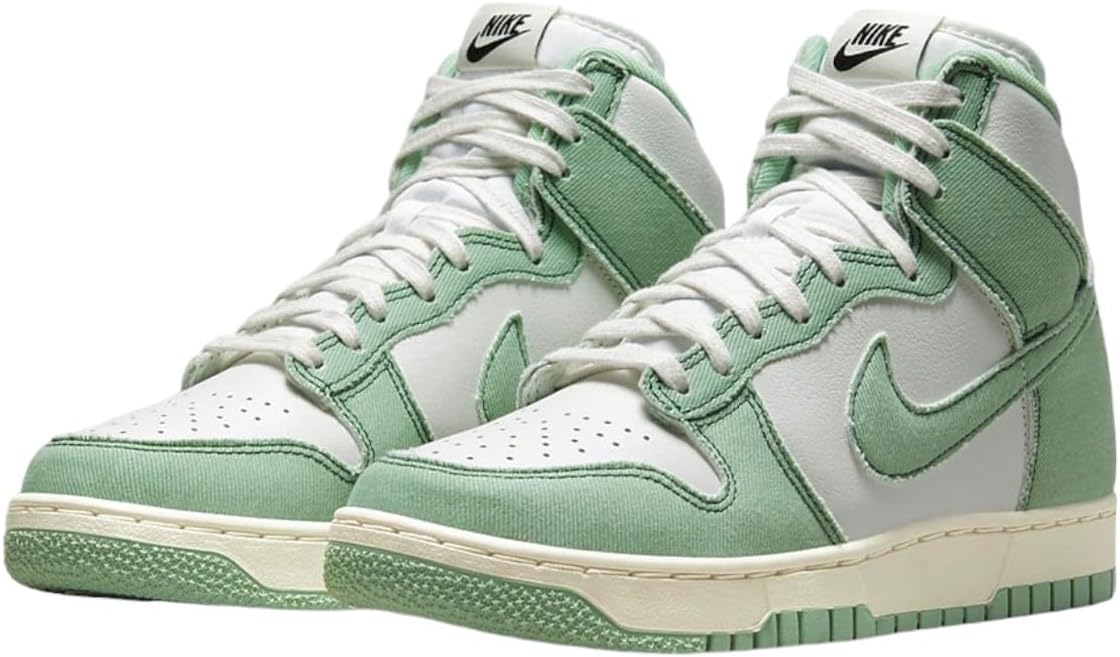 Кроссовки Nike Dunk High 1985 - Summit White / Barely Rose / University Red, белый/зеленый — фото 3