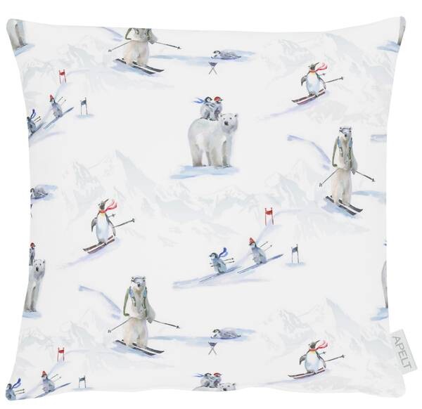 

Декоративная подушка Apelt Chalet Style Eisbären, 39x10x39 см цвет weiß/blau