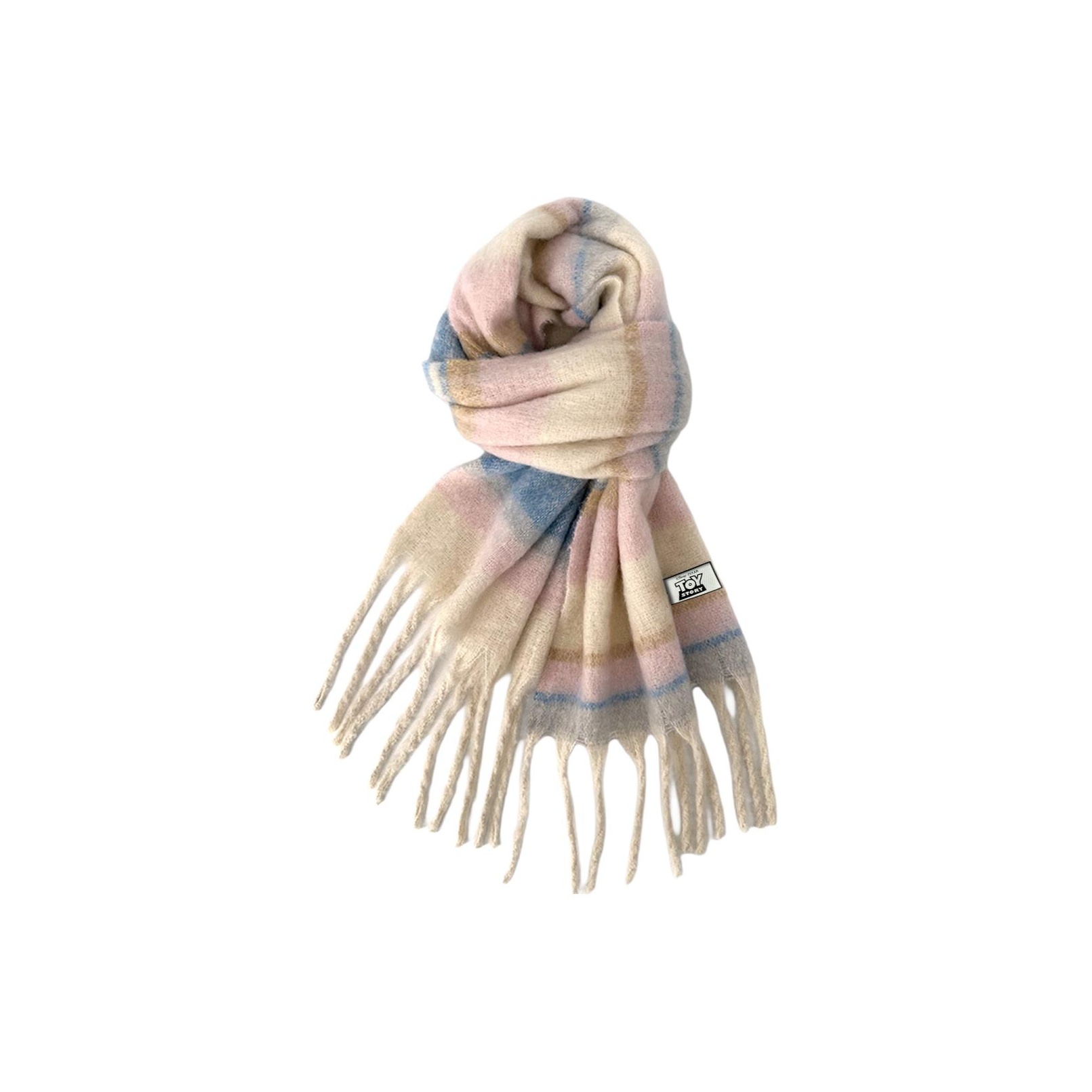 

Disney Полиэстеровый вязаный шарф унисекс, Pink Stripes