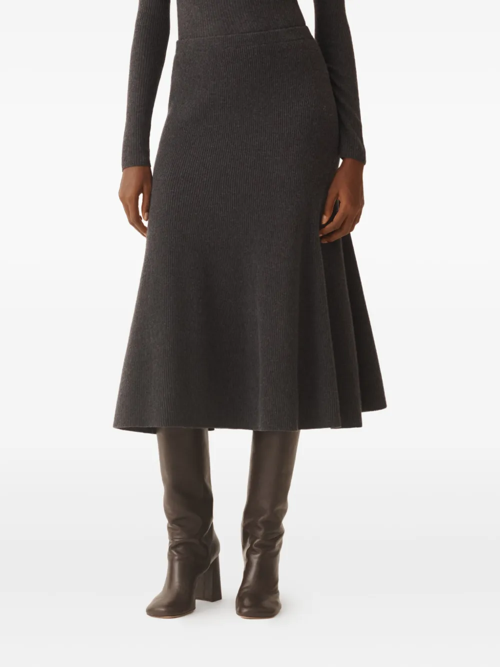 

Миди-юбка в рубчик Fabiana Filippi, серый