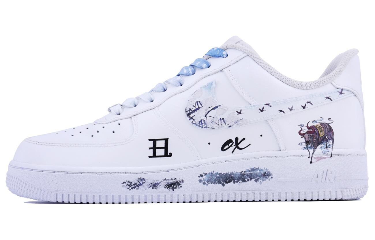 

Кроссовки Nike Air Force 1 Skateboard Shoes Men Low-Top Blue, Белый, Кроссовки Nike Air Force 1 Skateboard Shoes Men Low-Top Blue