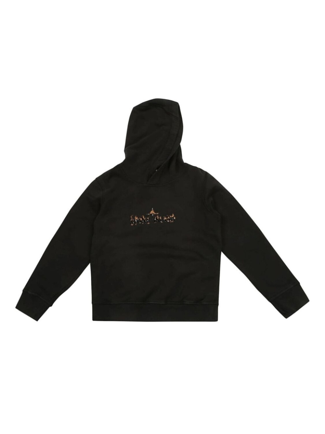 

Stone Island Junior хлопковая толстовка с логотипом, черный