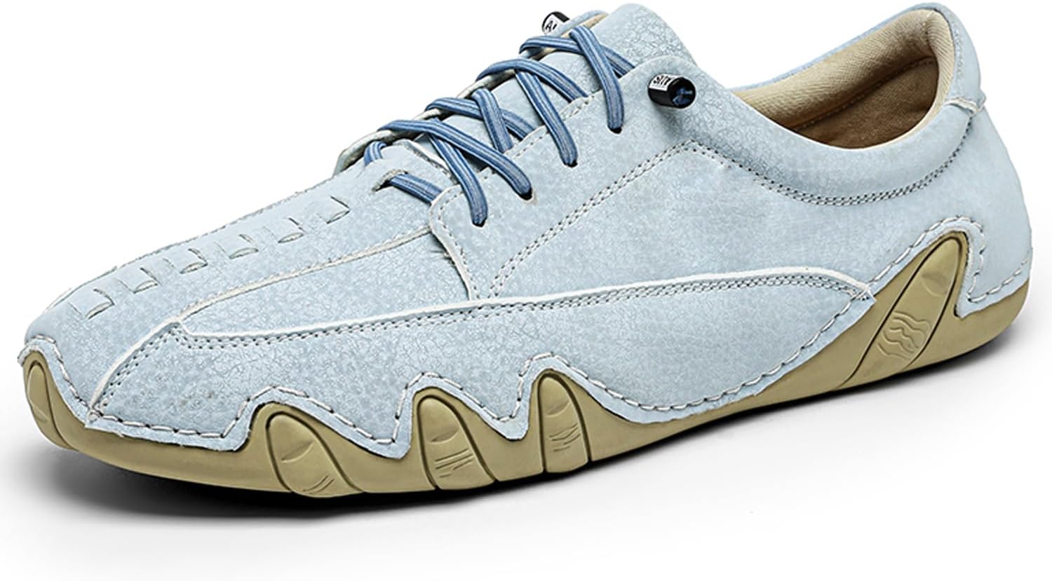 

Мужские водительские туфли Dacnakby, повседневные кожаные мокасины без шнурков, с кружевным дизайном, легкая резиновая подошва, дышащие и удобные туфли для ходьбы, синий