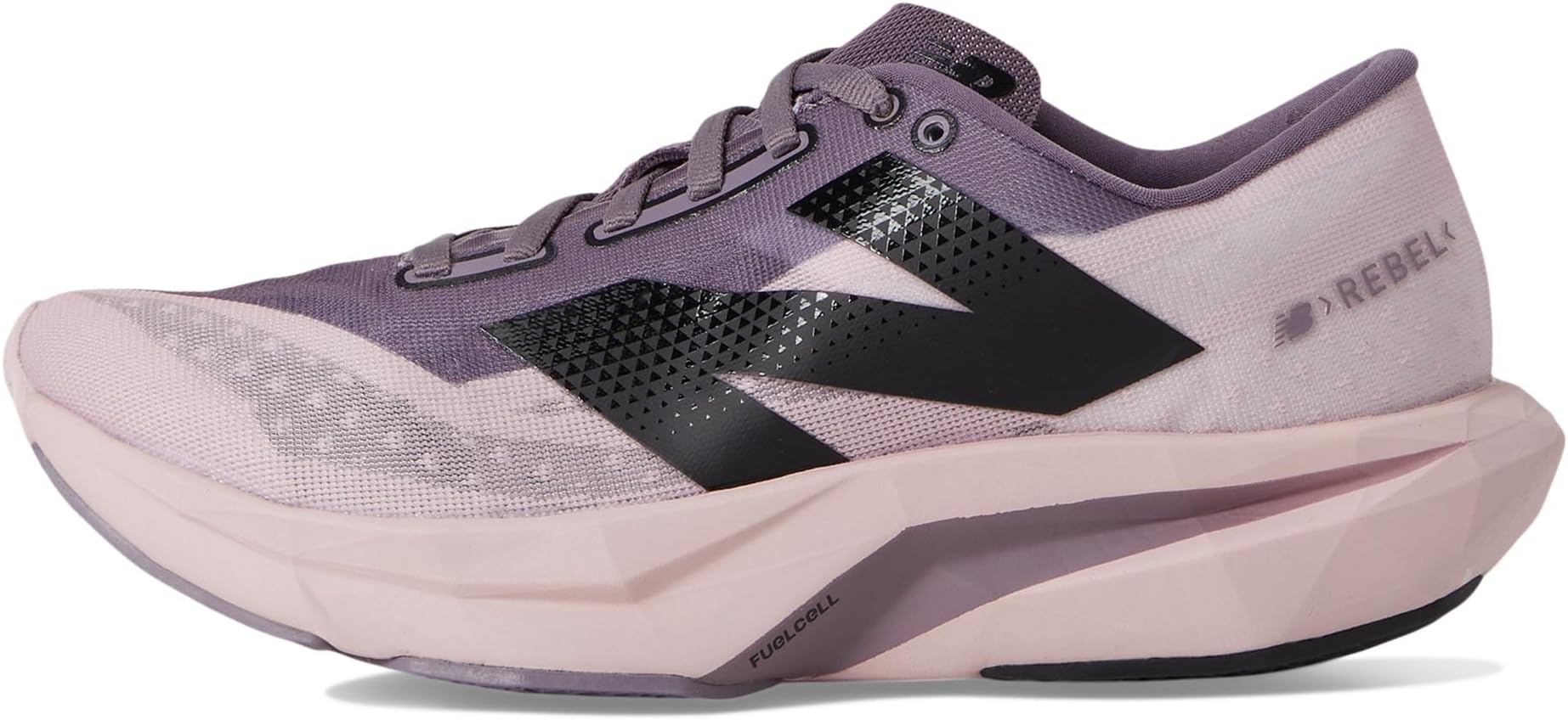 Кроссовки New Balance FuelCell Rebel v4, Twilight Haze/Dark Ice Wine/BlackSee Less — фото 4