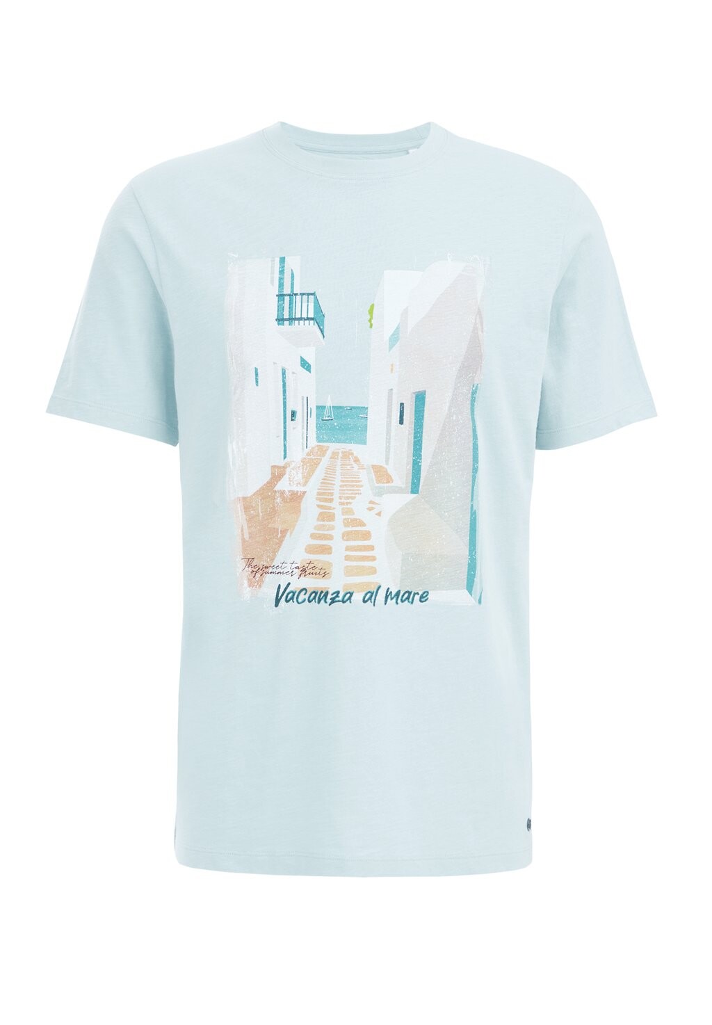 

Футболка с набивным рисунком WE Fashion, синяя