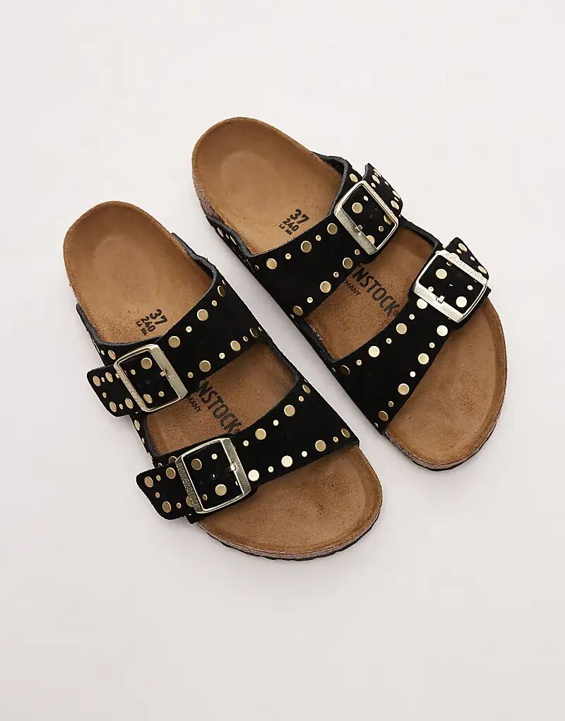 Сандалии Birkenstock Arizona Rivet черного цвета — фото 2