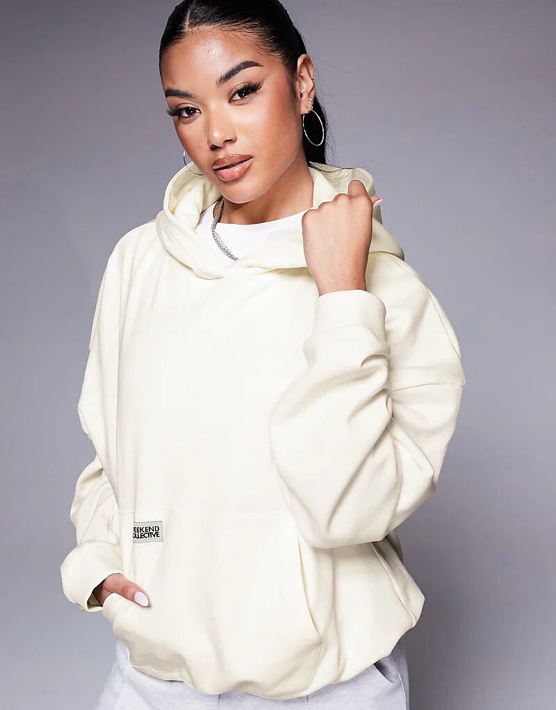 

Худи Weekend Collective с пузырчатым подолом кремового цвета ASOS WEEKEND COLLECTIVE