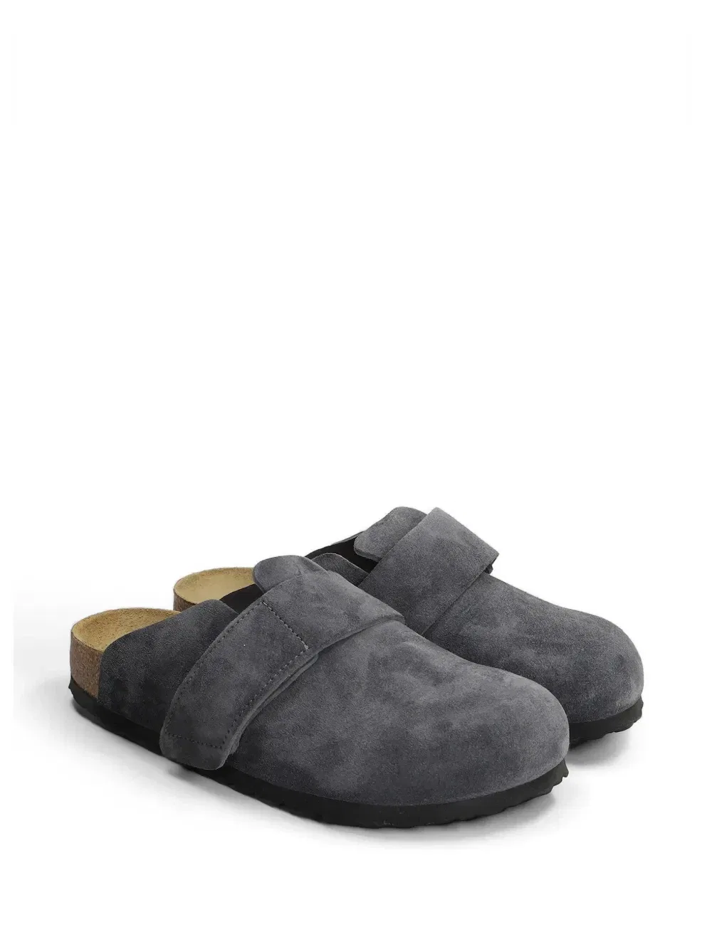 Замшевые тапочки Loma на липучке BIRKENSTOCK, серый — фото 2