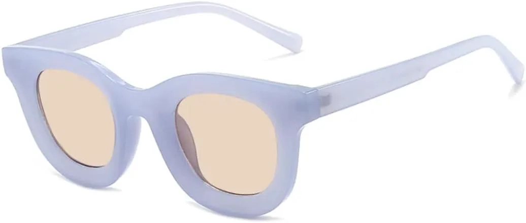 

Солнцезащитные очки с защитой UV400 | Маленькая круглая оправа | Для женщин и мужчин | Для занятий спортом на открытом воздухе и вождения DSVIGF, Blue Tea