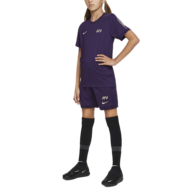 Nike Футболка Kylian MbappDri Fit Exquisite Purple/Space Blue/Metal Gold — фото 4