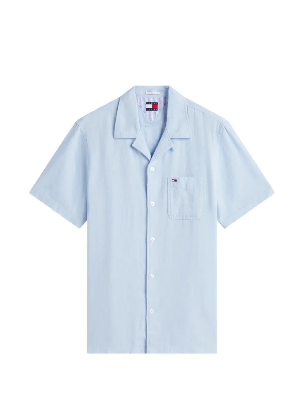 Рубашка с коротким рукавом и отложным воротником Tommy Hilfiger, синий