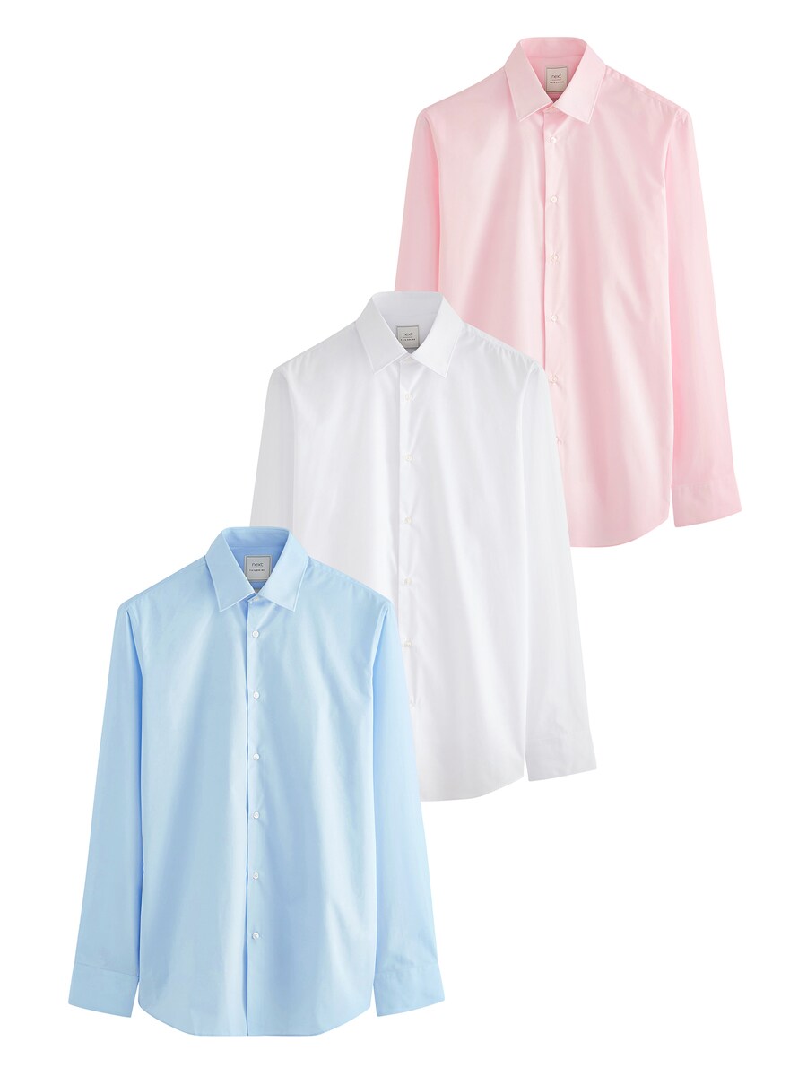 

Приталенная рубашка на пуговицах Next, цвет Light blue/Rose/White