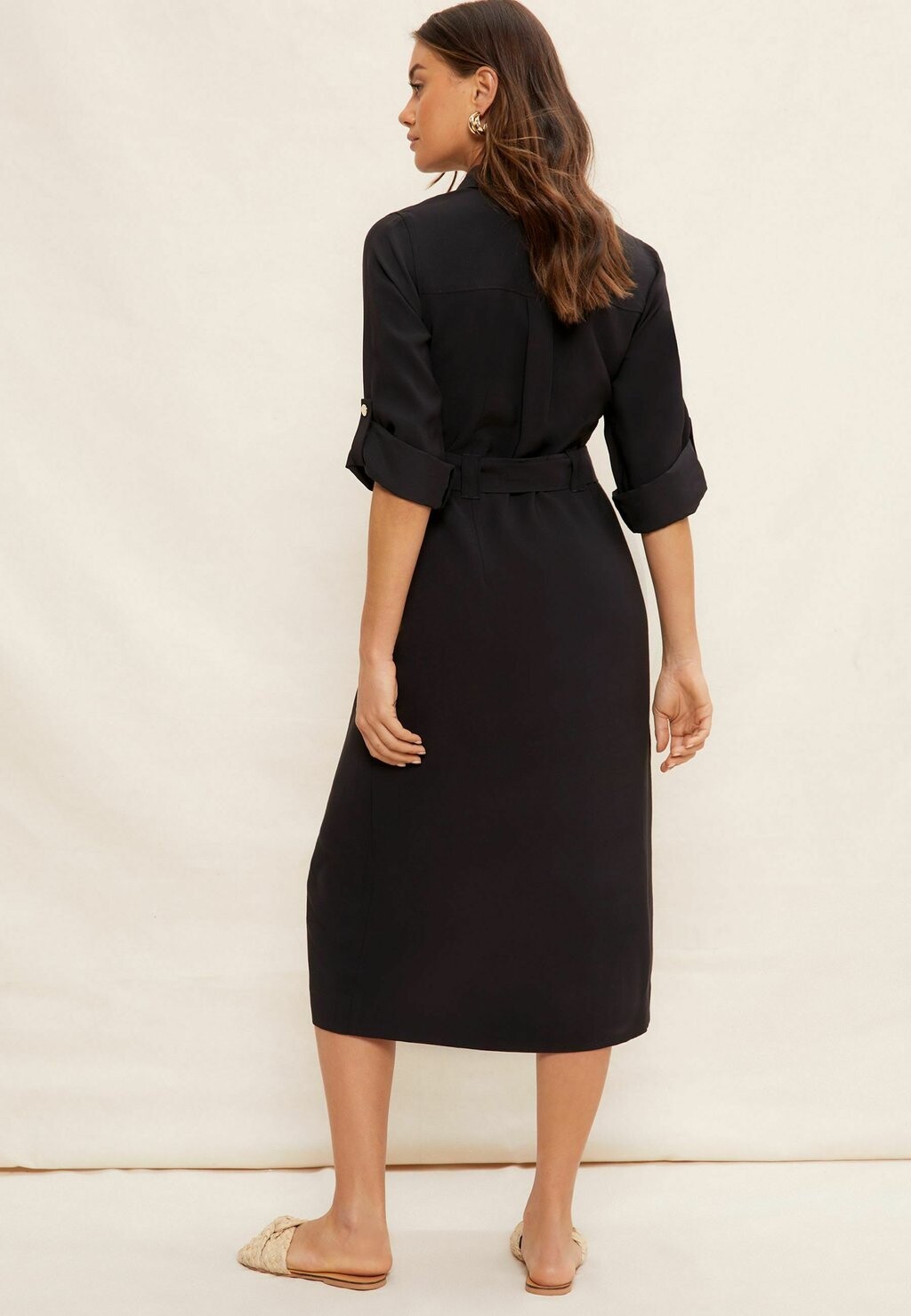 

Дневное платье UTILITY BELTED LONG SLEEVE Friends Like These, черный