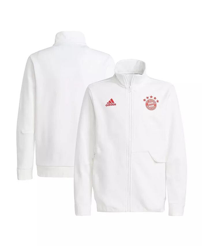

Куртка Big Boys White Bayern Munich 2023/24 Anthem на молнии adidas