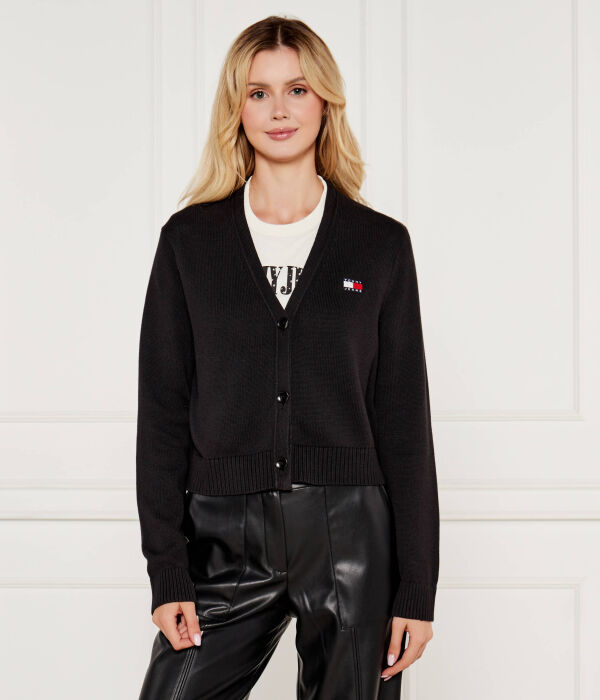 

Кардиган необходим Oversize fit Tommy Jeans, черный